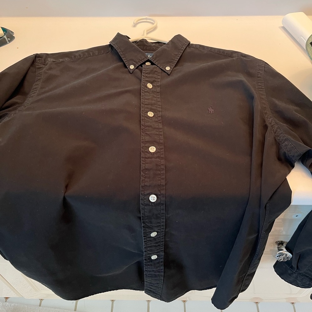 Classic black Ralph Lauren button down Shirt
